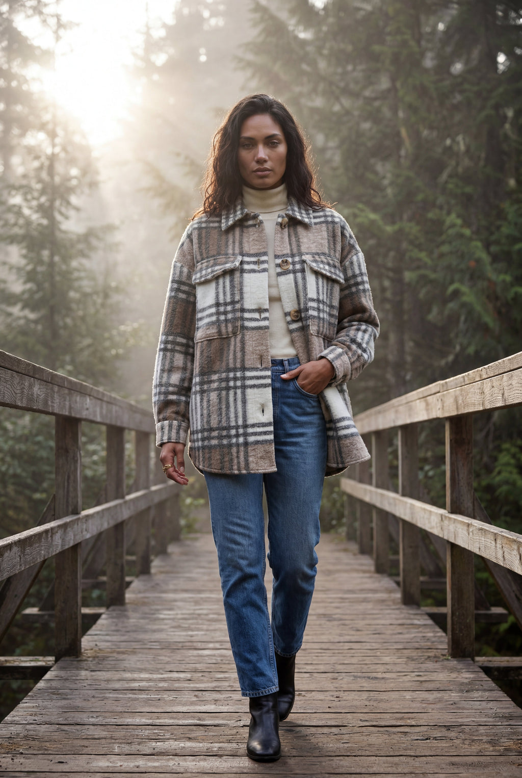 Zoyri | Plaid Shirt Coat