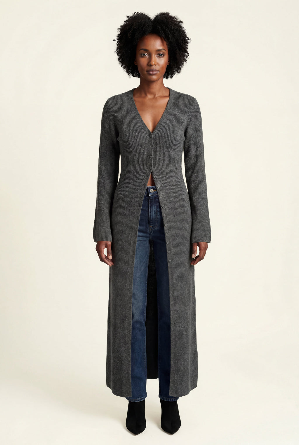 Zoyri | Ribbed Maxi Cardigan