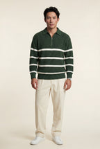Zoyri | Striped Half-Zip Knit
