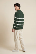 Zoyri | Striped Half-Zip Knit