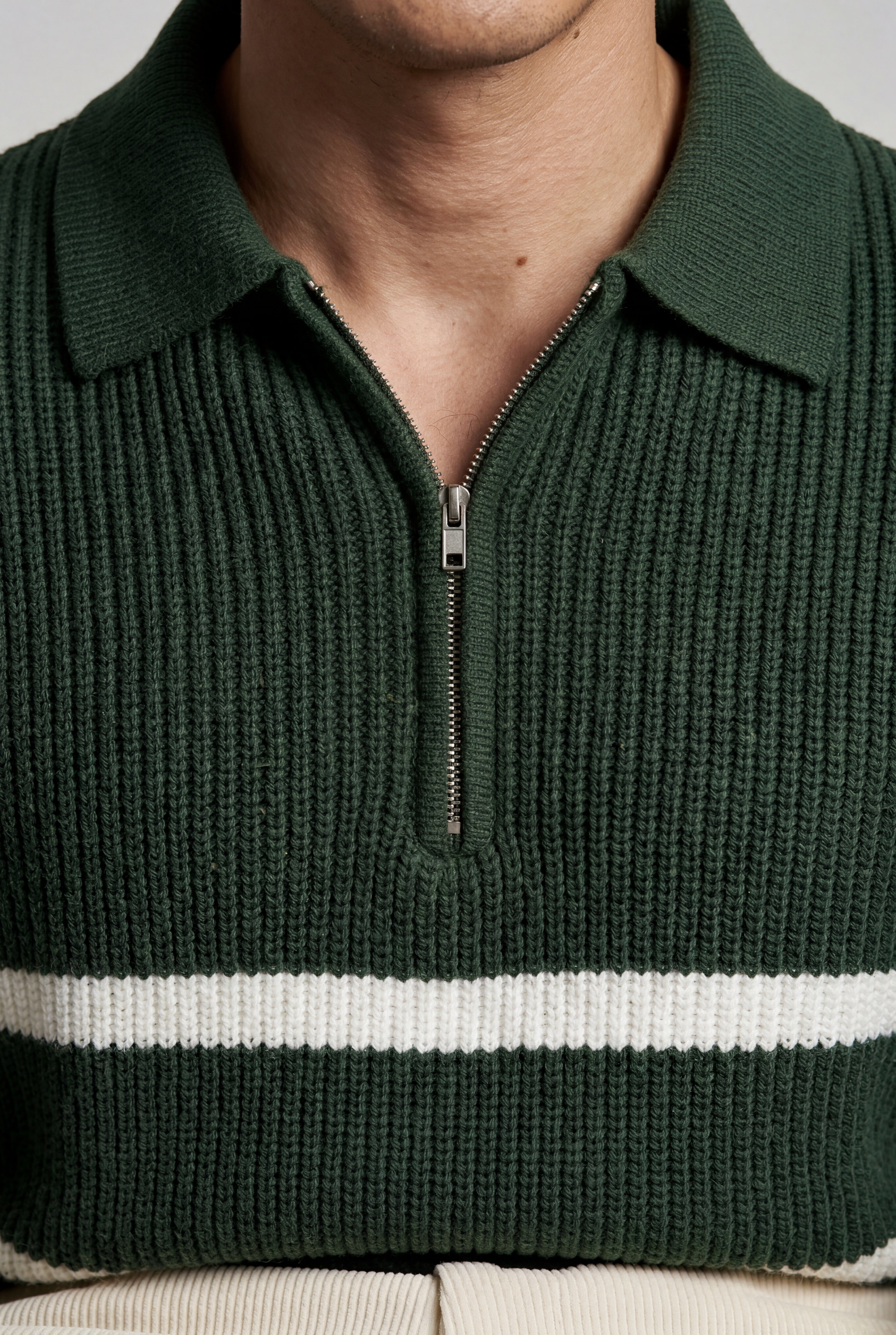 Zoyri | Striped Half-Zip Knit