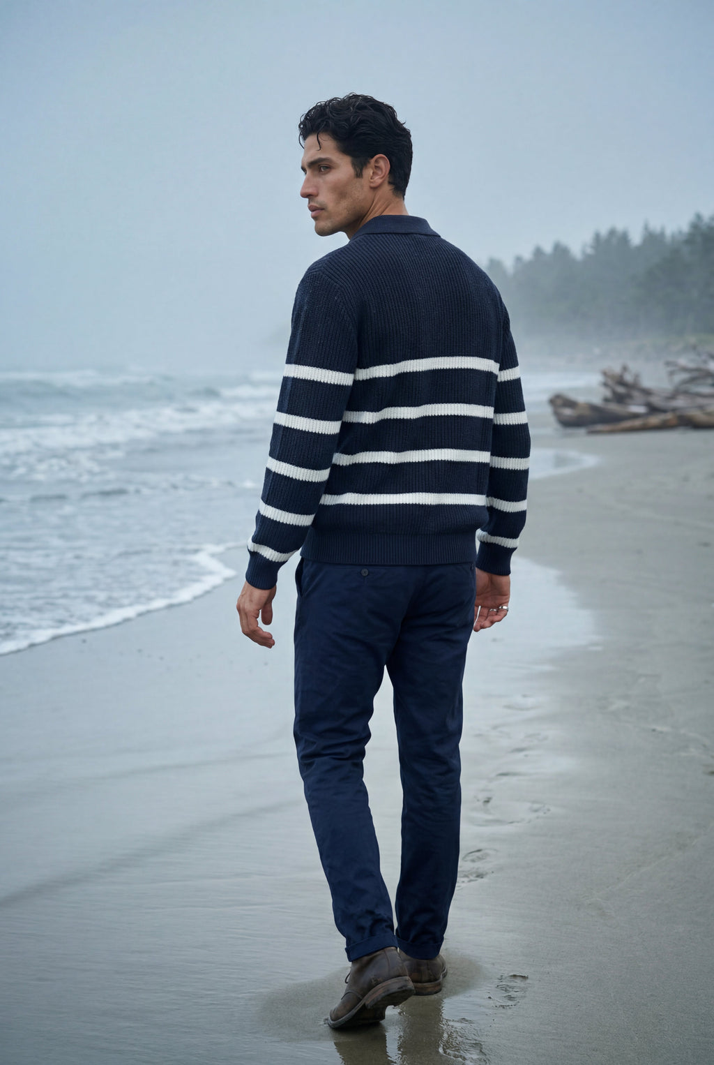 Zoyri | Striped Half-Zip Knit