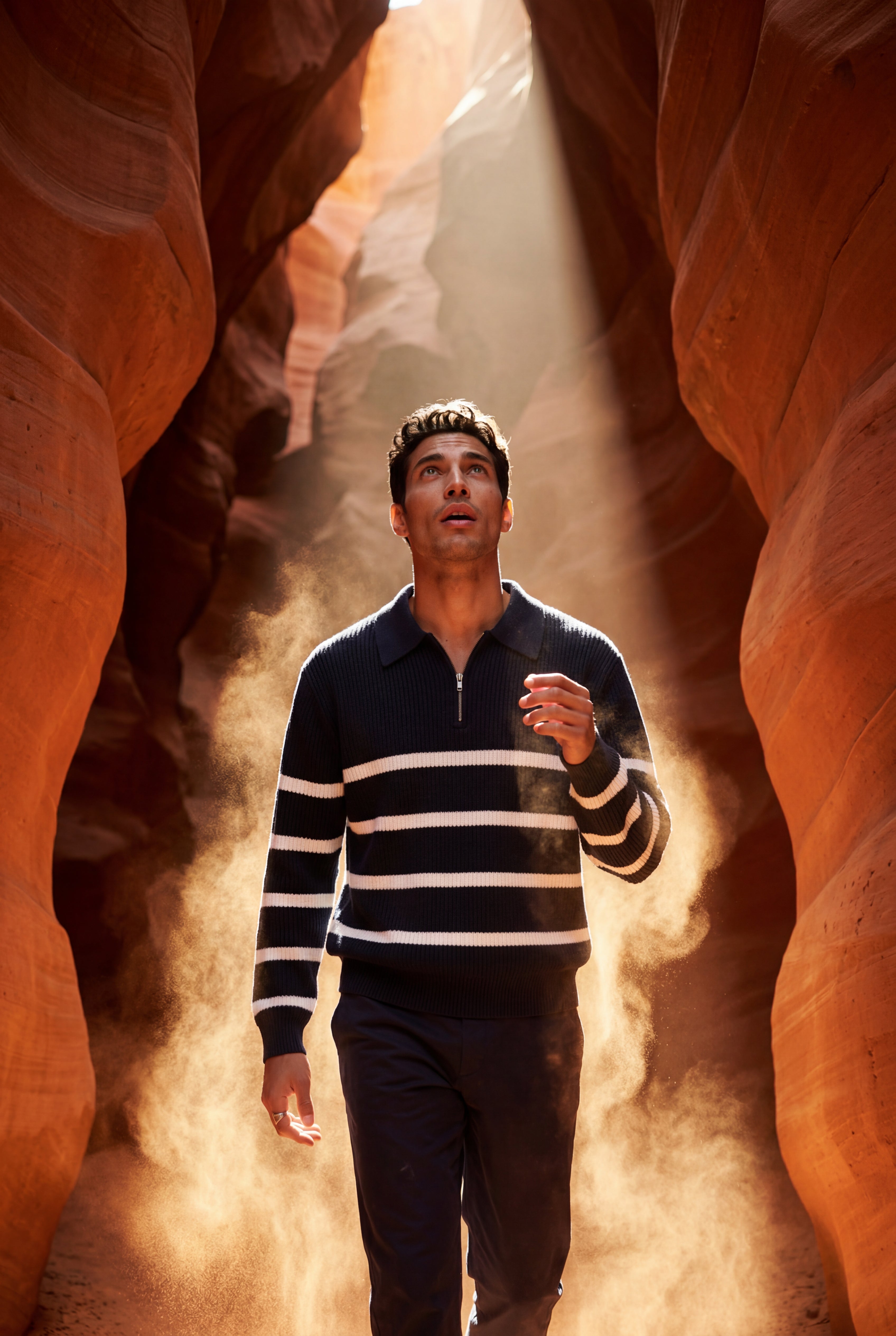 Zoyri | Striped Half-Zip Knit