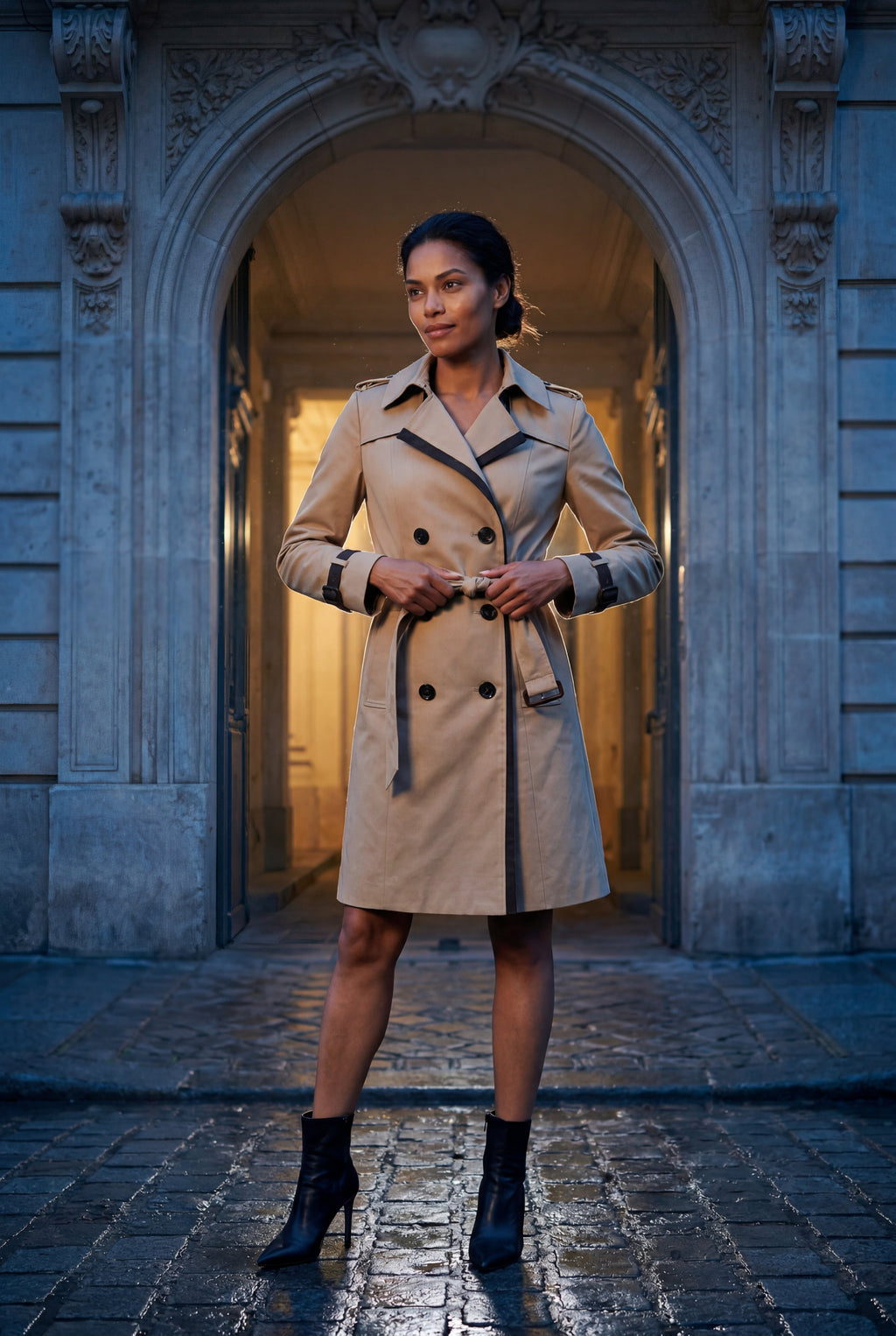 Zoyri | Contrast Trench Coat