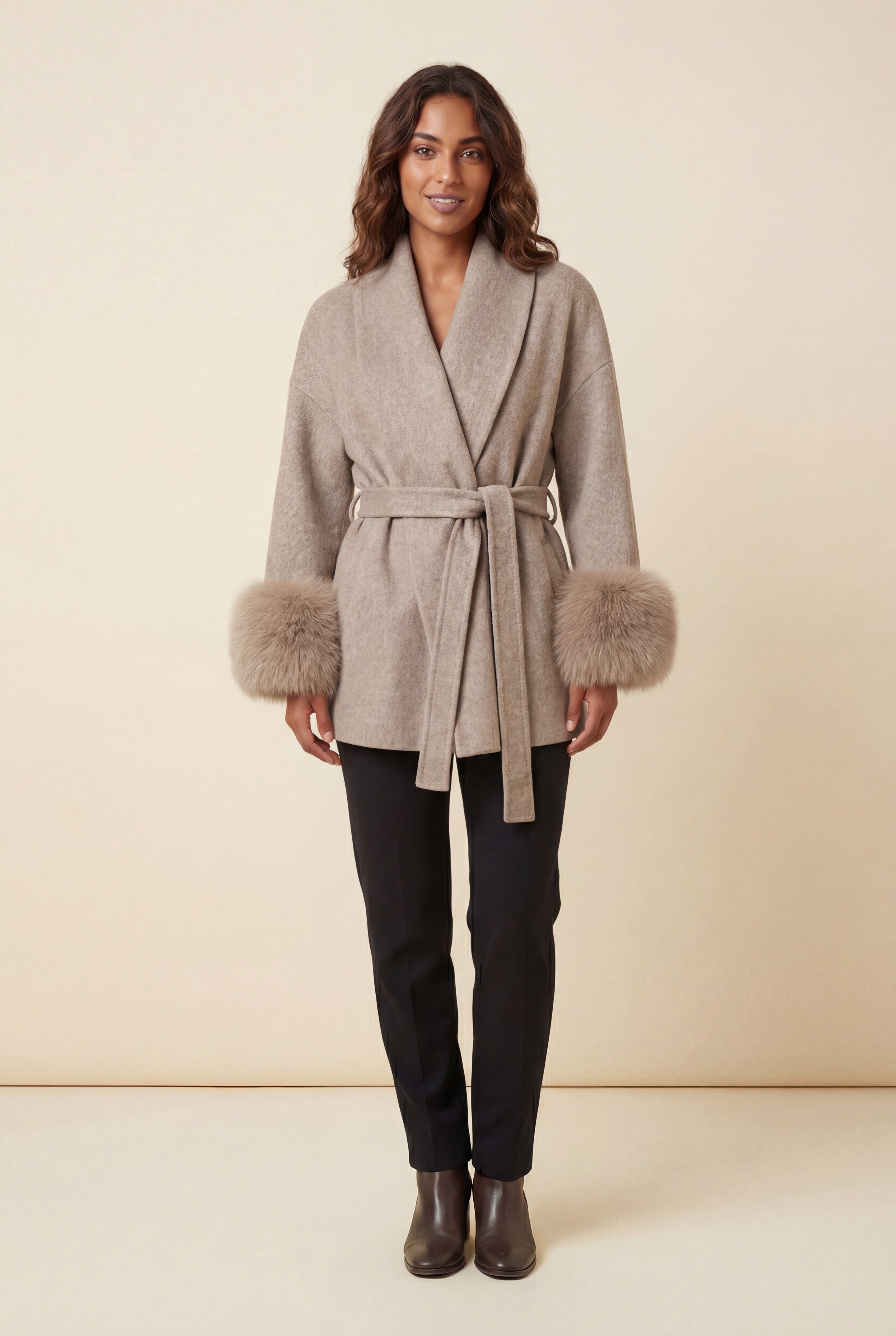 Zoyri | Faux Fur Wrap Coat