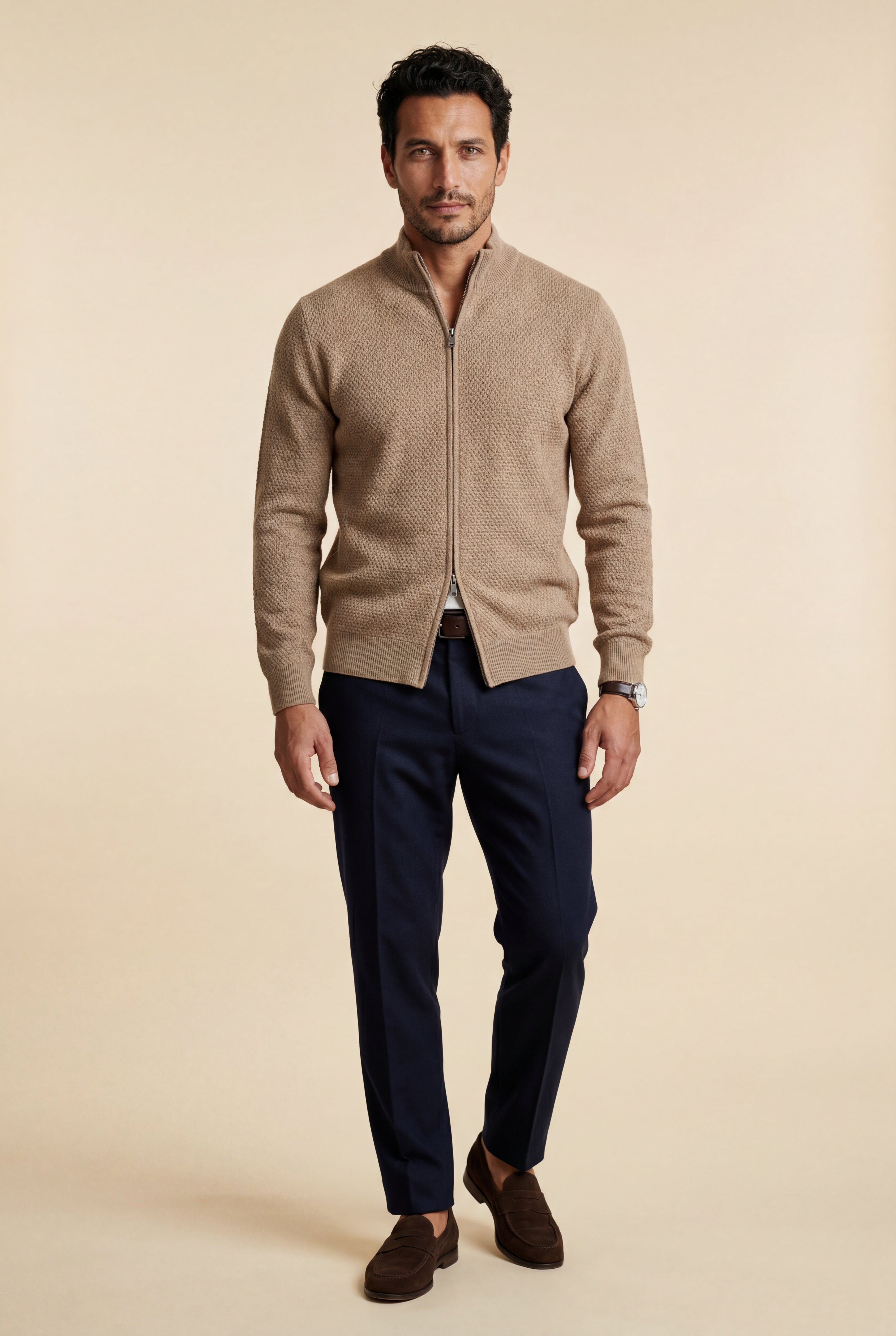 Zoyri | Textured Zip Cardigan