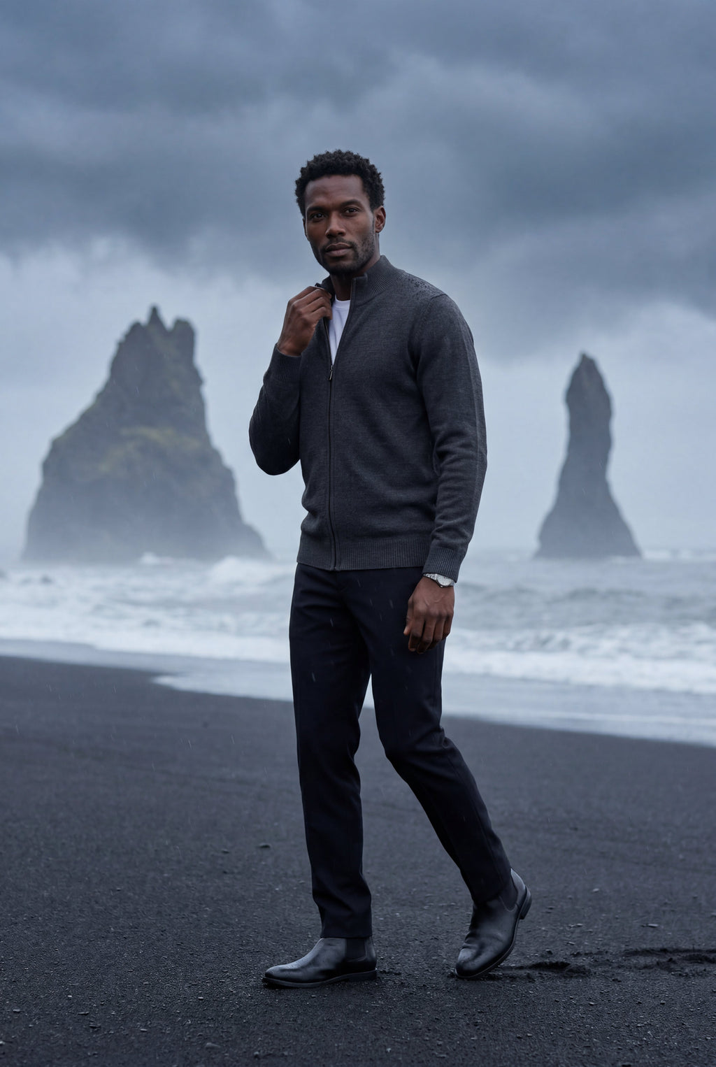 Zoyri | Textured Zip Cardigan