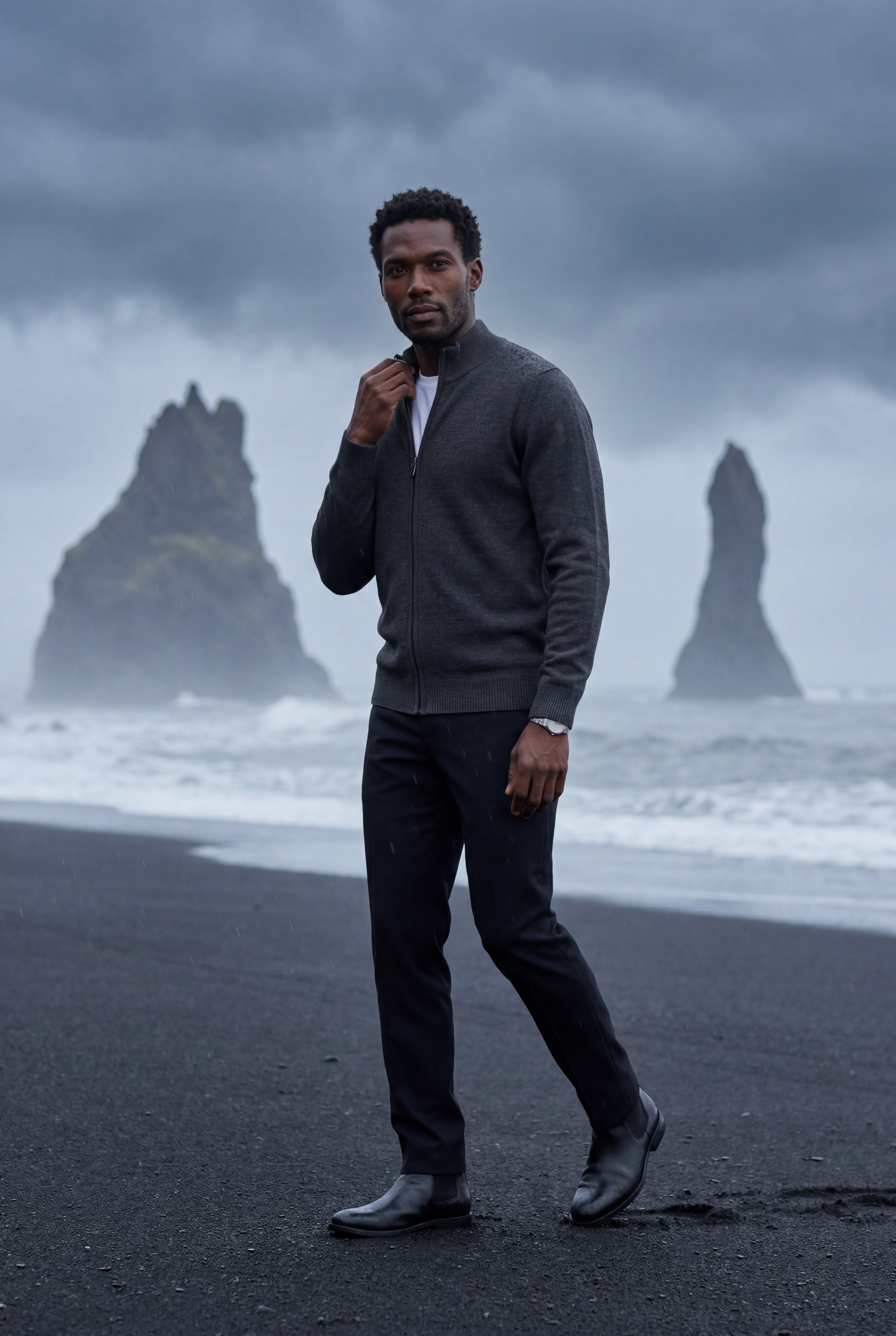 Zoyri | Textured Zip Cardigan