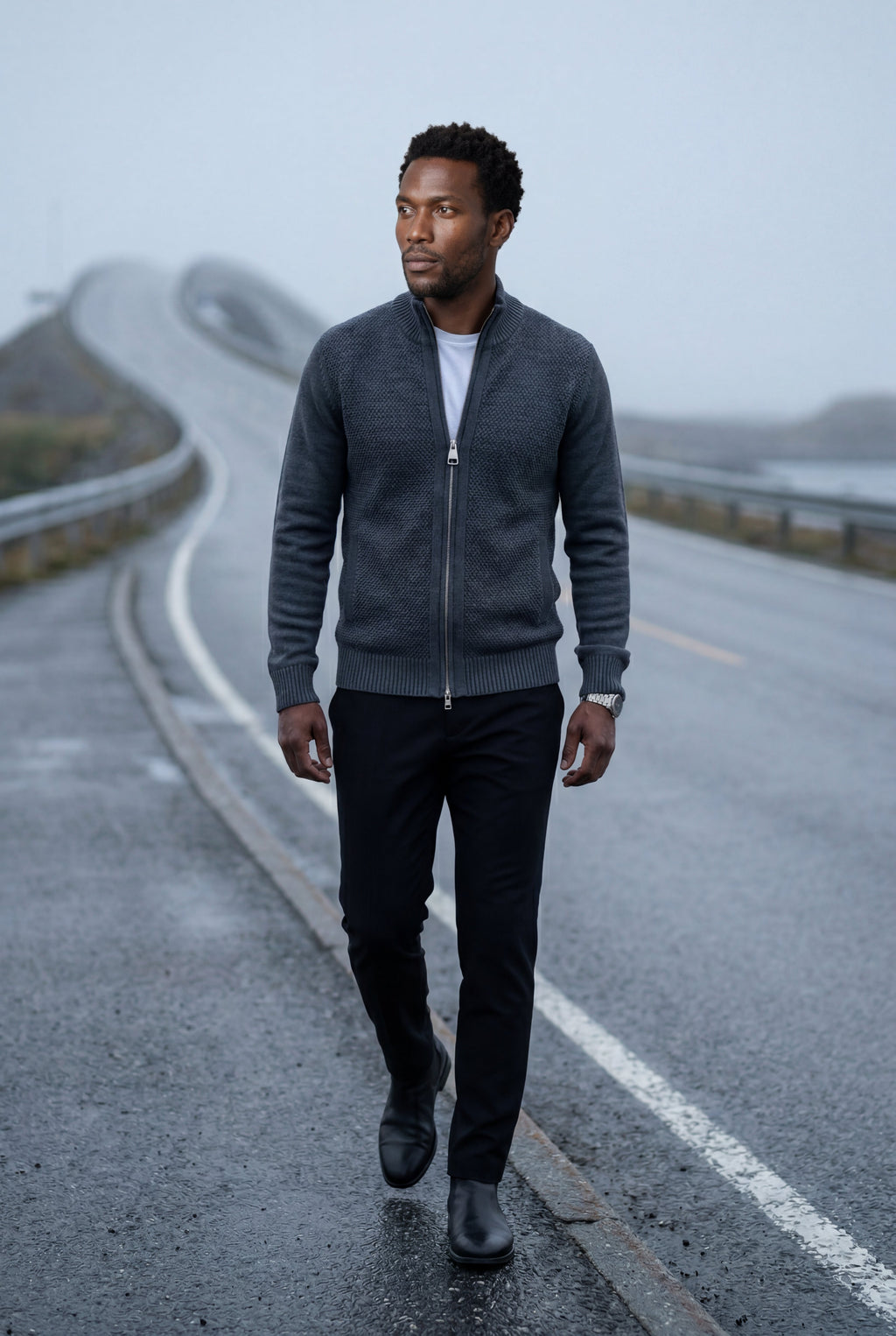 Zoyri | Textured Zip Cardigan