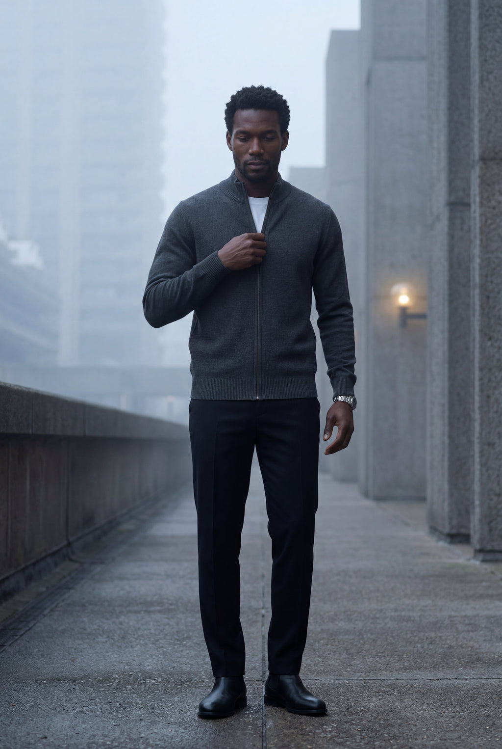 Zoyri | Textured Zip Cardigan