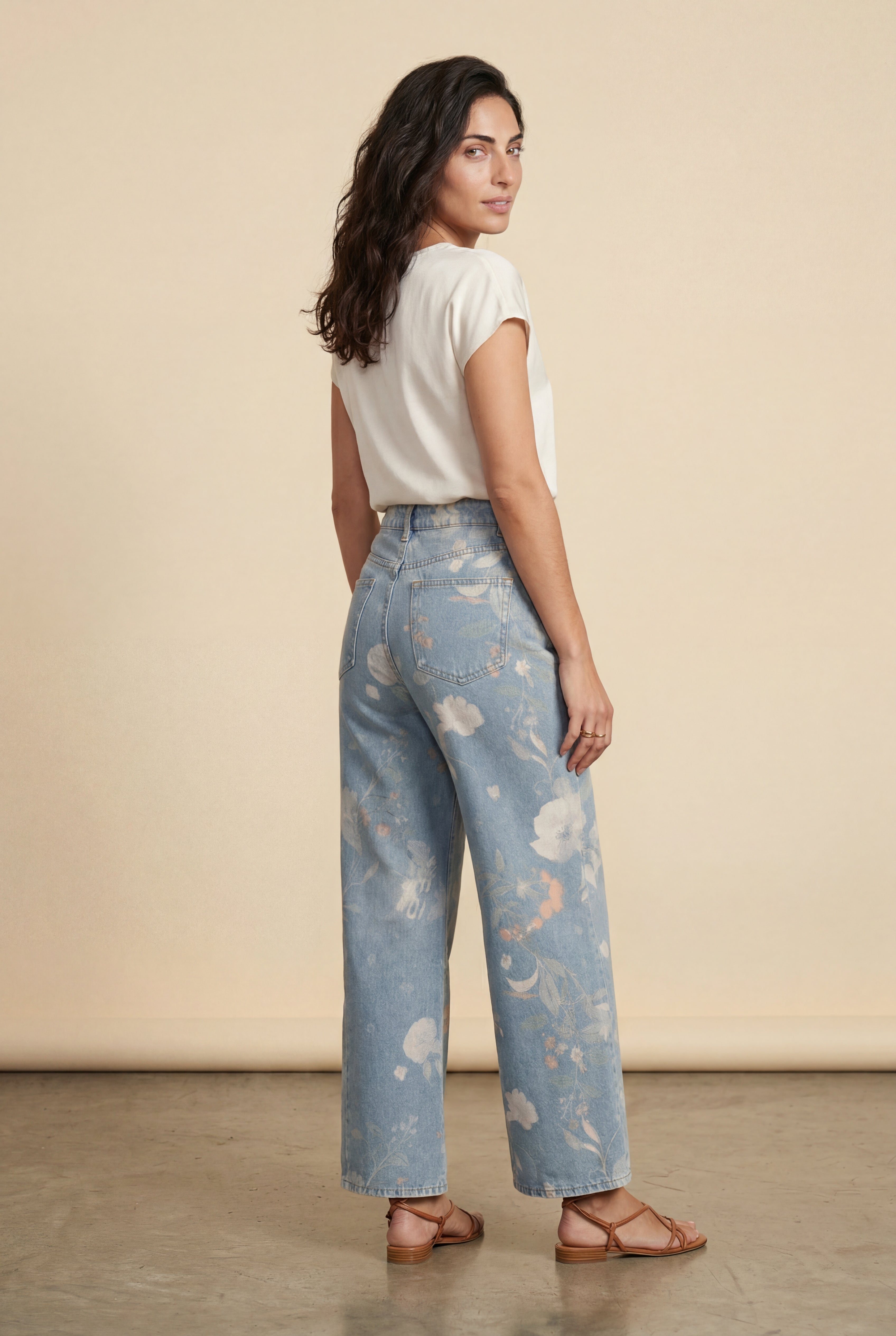 Zoyri | Floral Wide-Leg Jeans