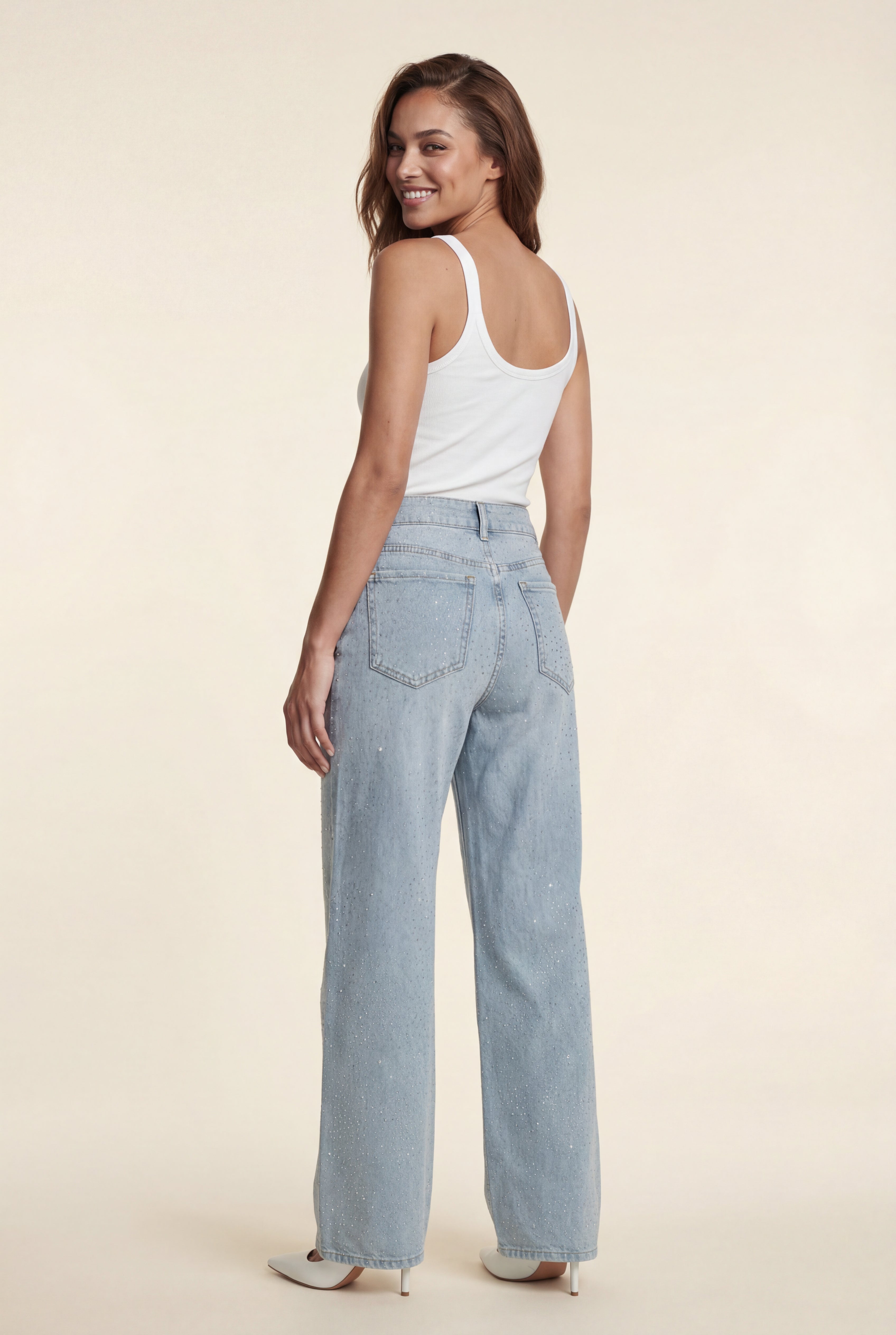 Zoyri | Crystal Wide-Leg Jeans