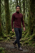 Men's Slim Fit Cable Knit Turtleneck Sweater