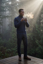 Men's Slim Fit Cable Knit Turtleneck Sweater
