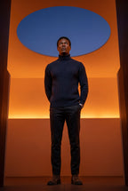 Men's Slim Fit Cable Knit Turtleneck Sweater