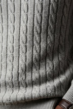 Men's Slim Fit Cable Knit Turtleneck Sweater