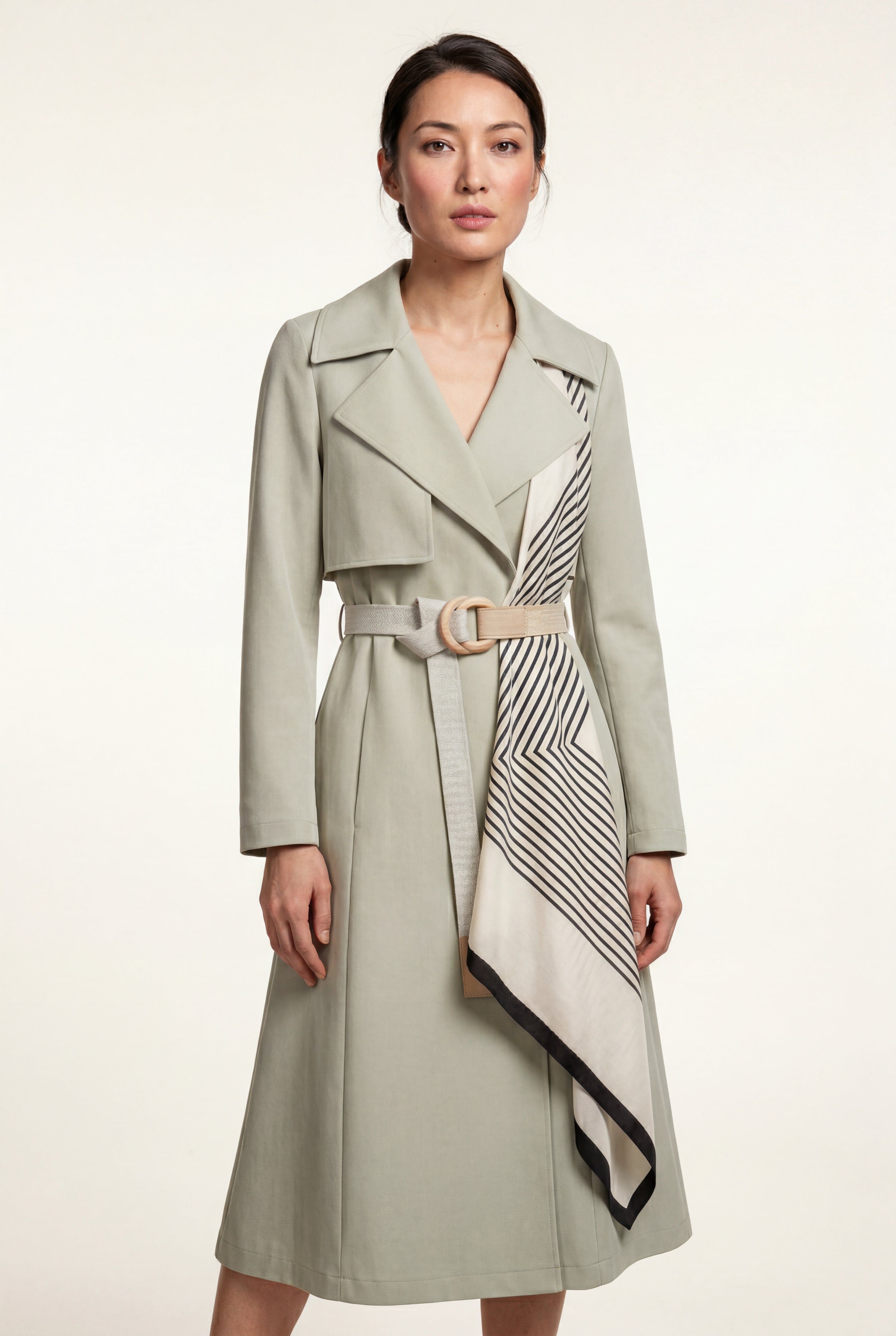 Zoyri | Scarf Trench Coat