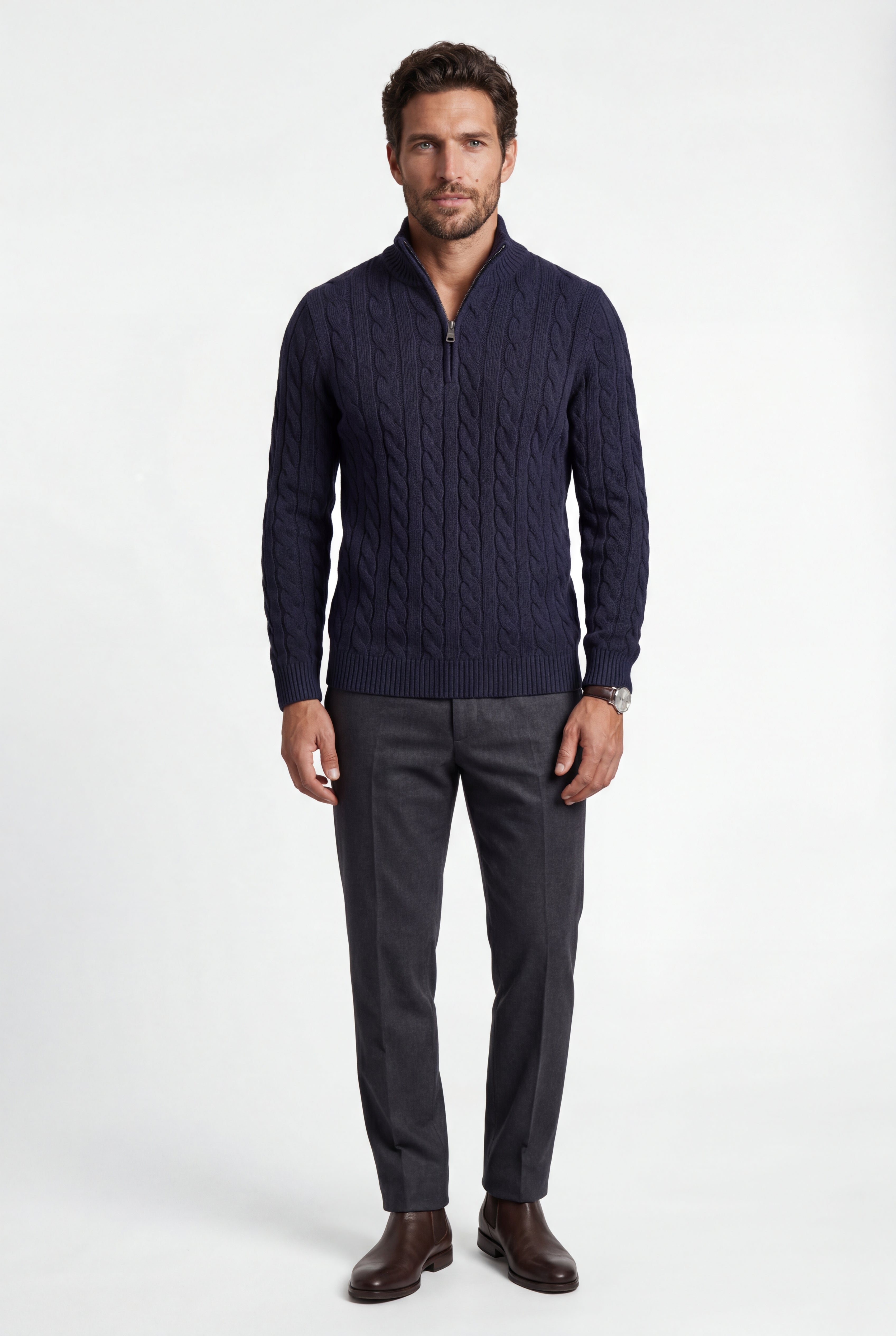 Zoyri | Cable Half-Zip Knit