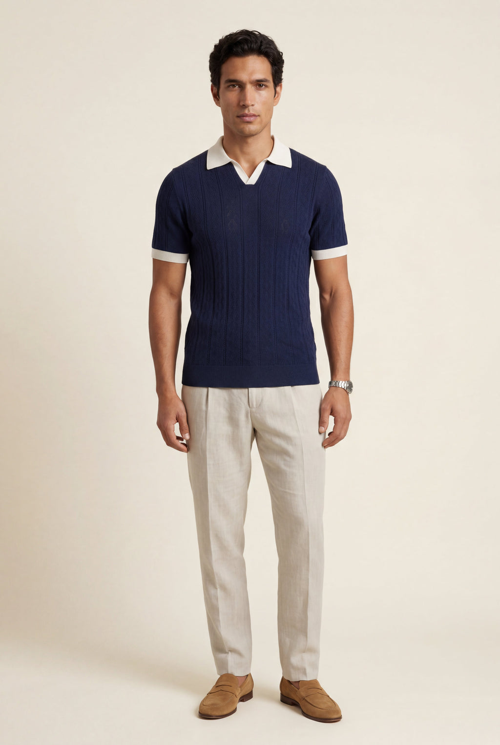 Zoyri | Cable Knit Polo