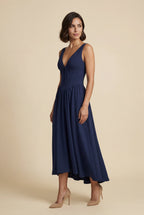 Zoyri | Sleeveless Corset Tie Midi Dress