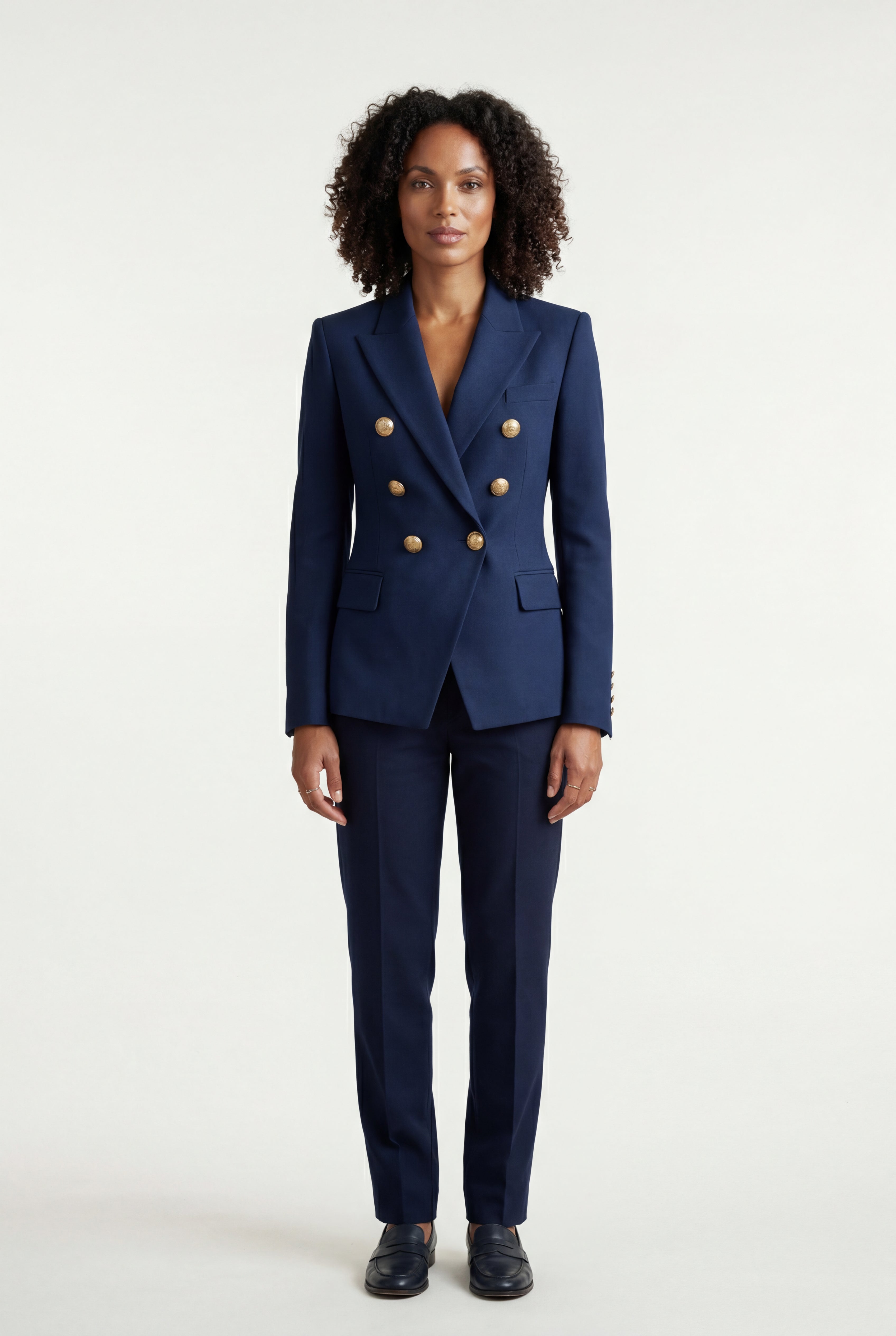 Zoyri | Tailored Gold Button Blazer