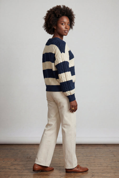 Zoyri | Cable Stripe Sweater
