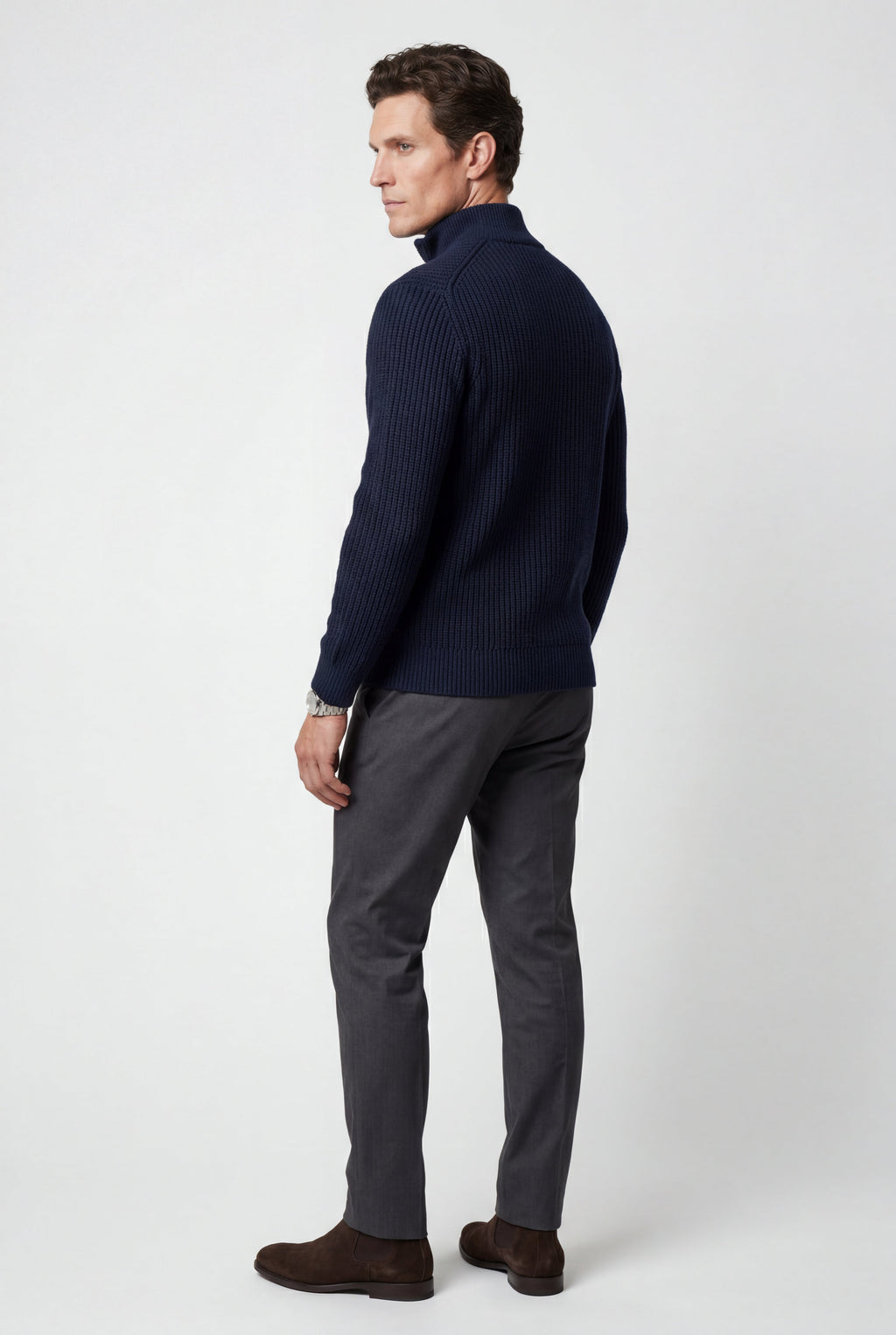 Zoyri | Ribbed Half-Zip Knit