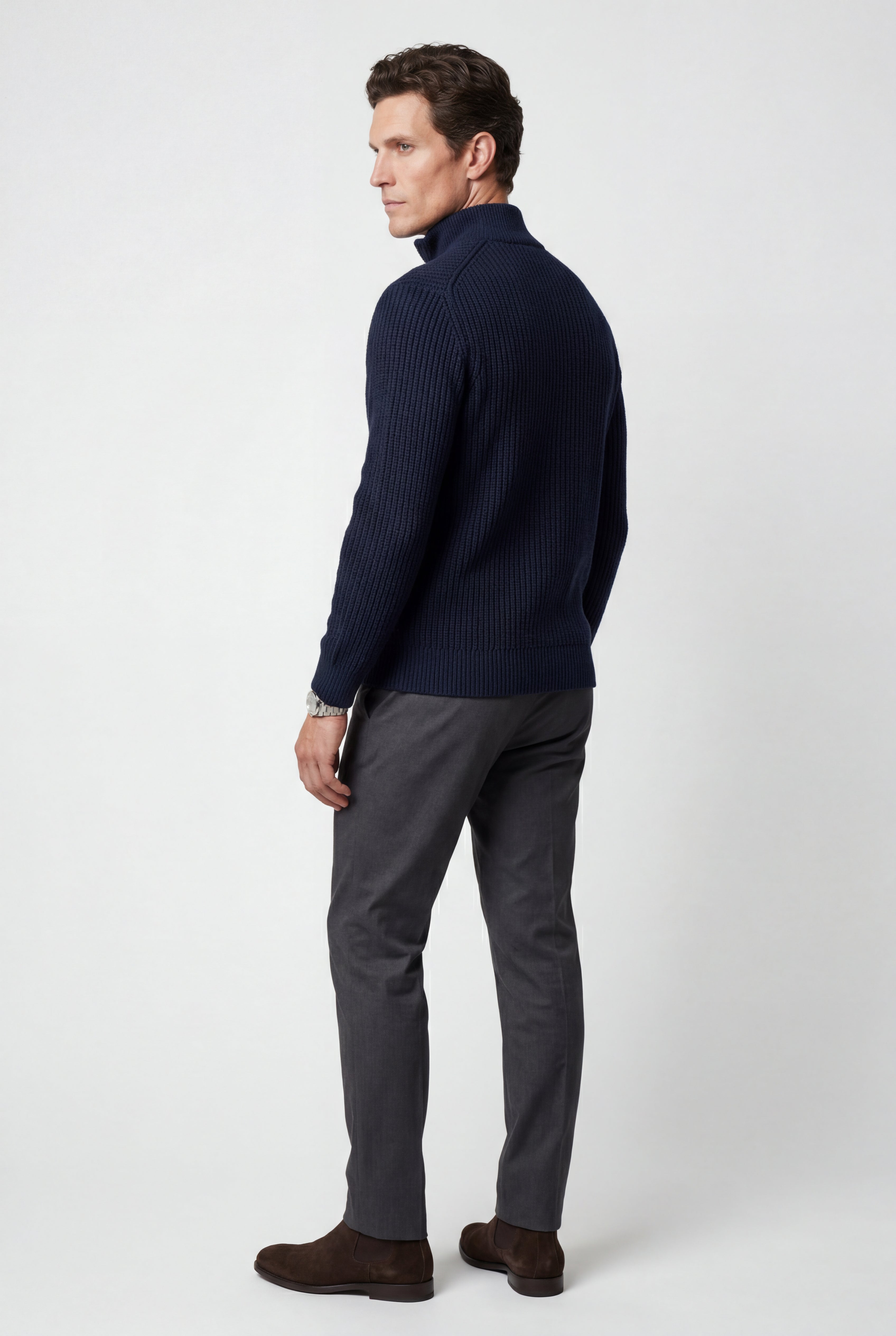 Zoyri | Ribbed Half-Zip Knit