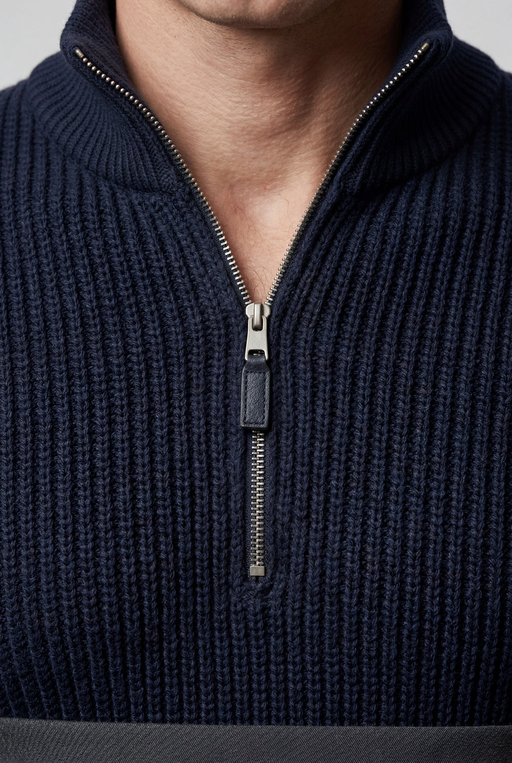 Zoyri | Ribbed Half-Zip Knit