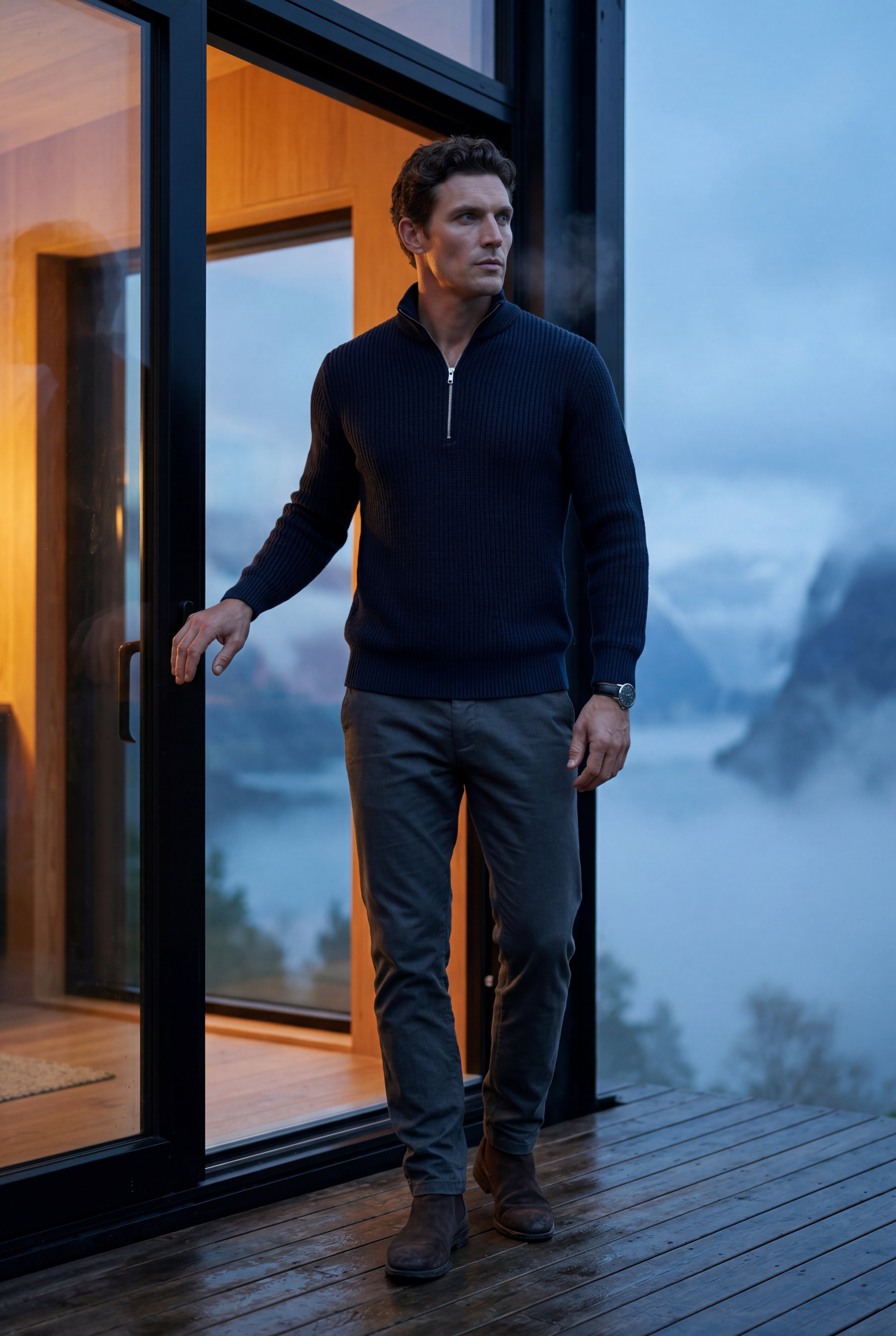 Zoyri | Ribbed Half-Zip Knit