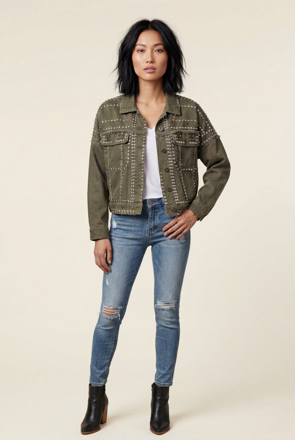 Zoyri | Studded Denim Jacket
