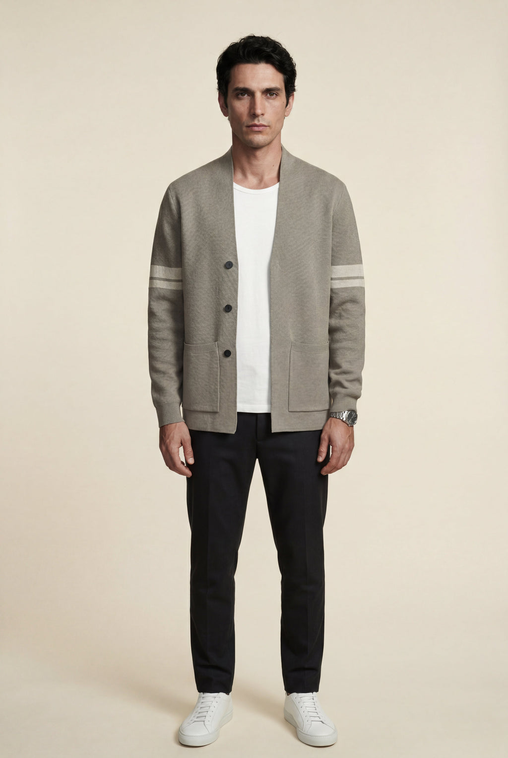 Zoyri | Stripe Sleeve Cardigan