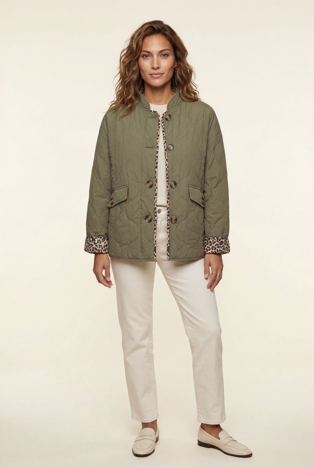 Zoyri | Leopard Trim Jacket
