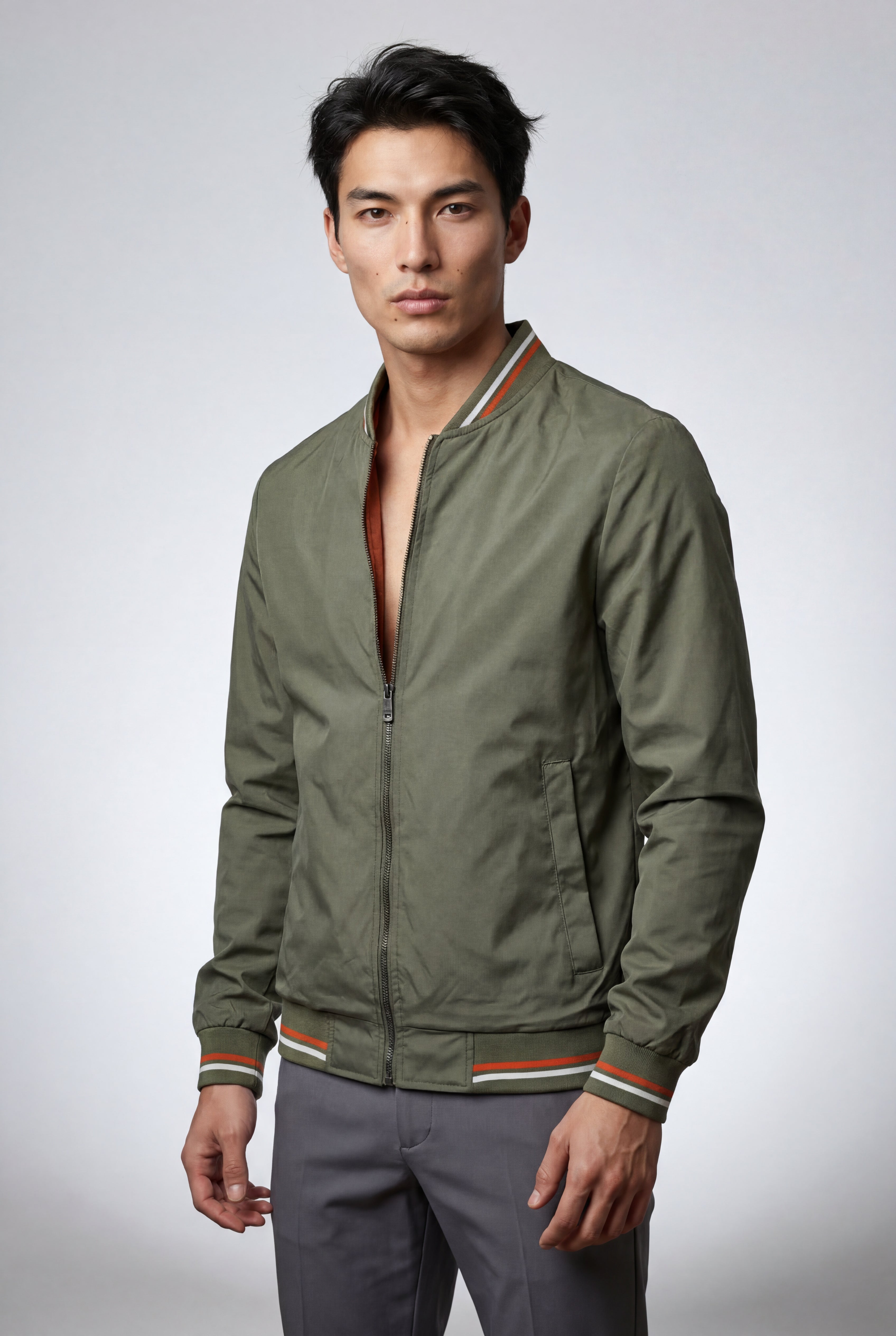 Zoyri | Striped Bomber Jacket