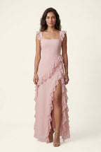 Zoyri | Ruffle Slit Maxi Dress