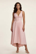Zoyri | Sleeveless Corset Tie Midi Dress
