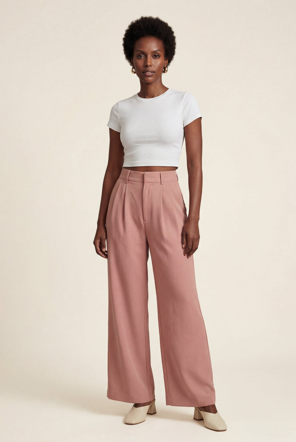Zoyri | Pleated Wide-Leg Trousers