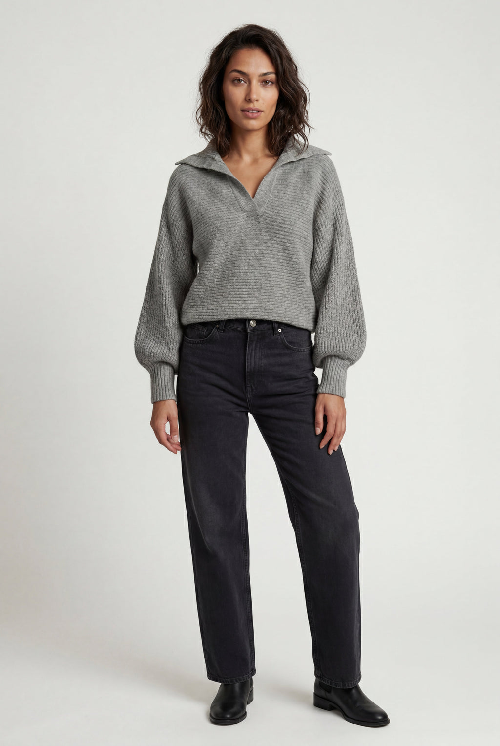 Zoyri | Collared Knit Sweater