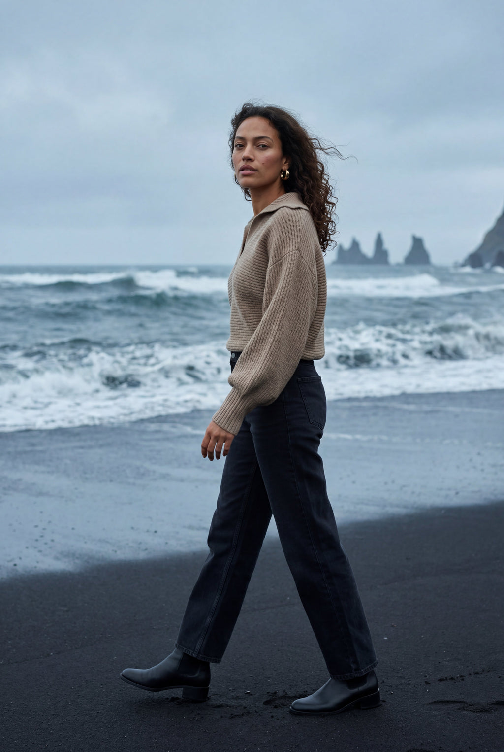 Zoyri | Collared Knit Sweater