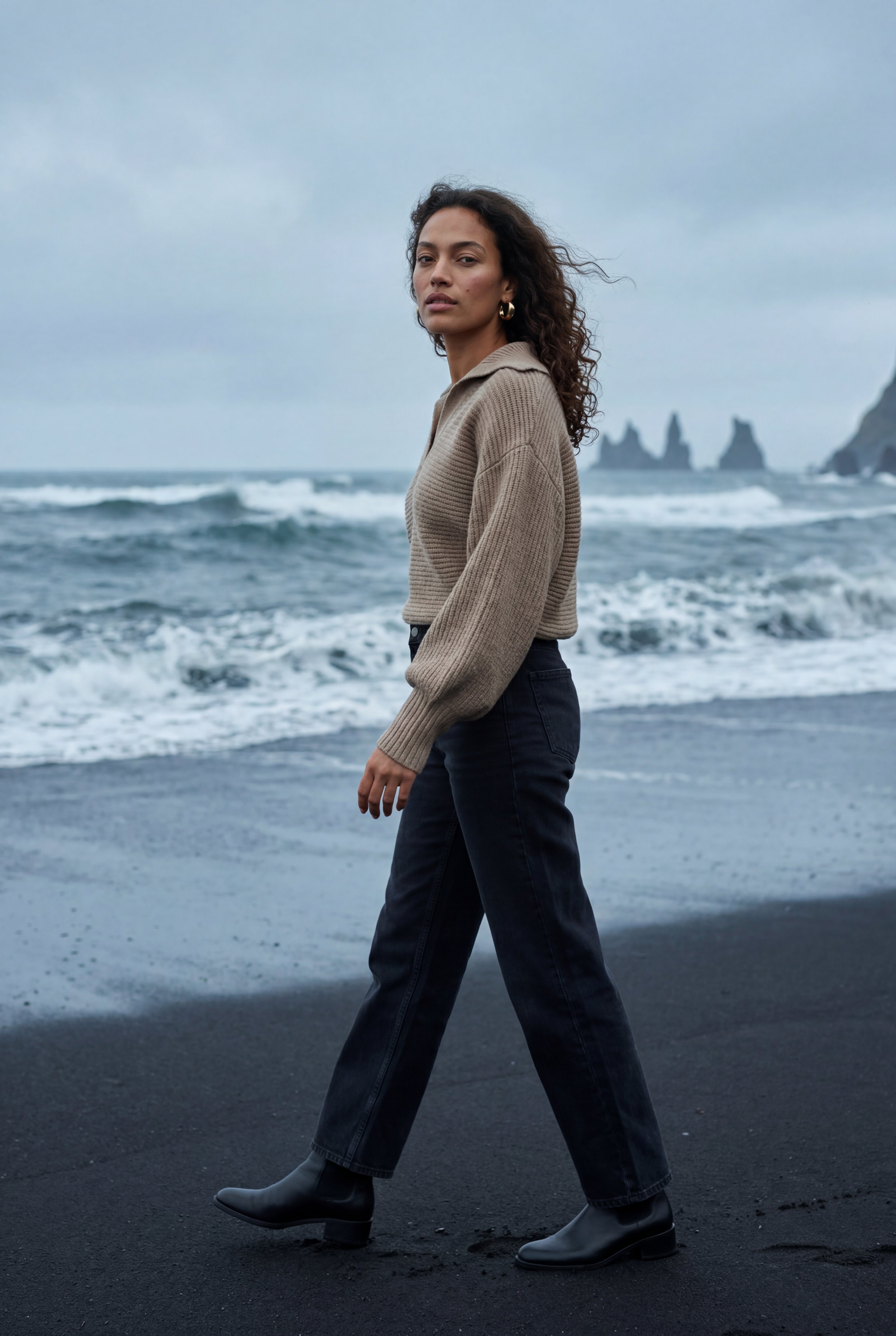Zoyri | Collared Knit Sweater
