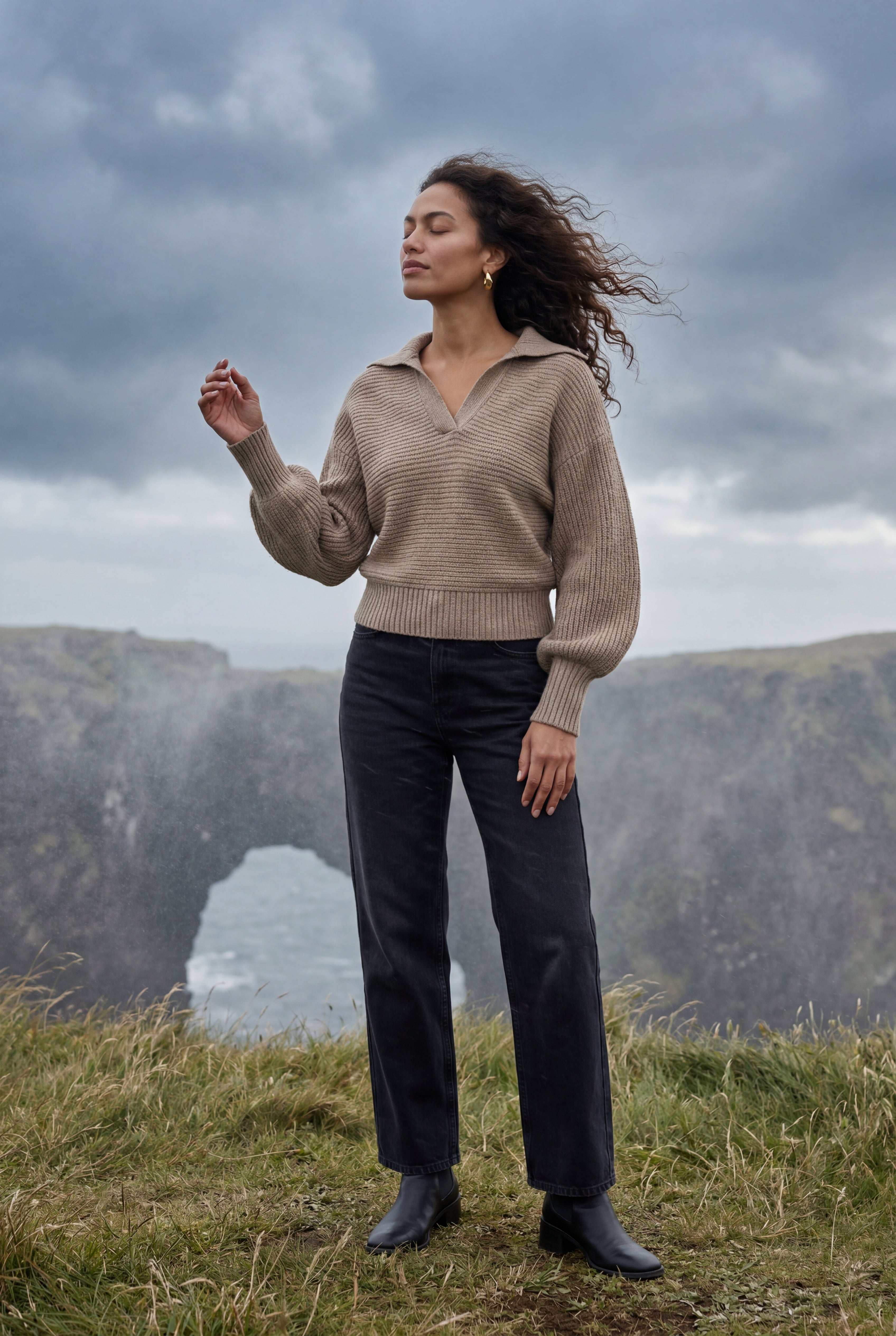 Zoyri | Collared Knit Sweater