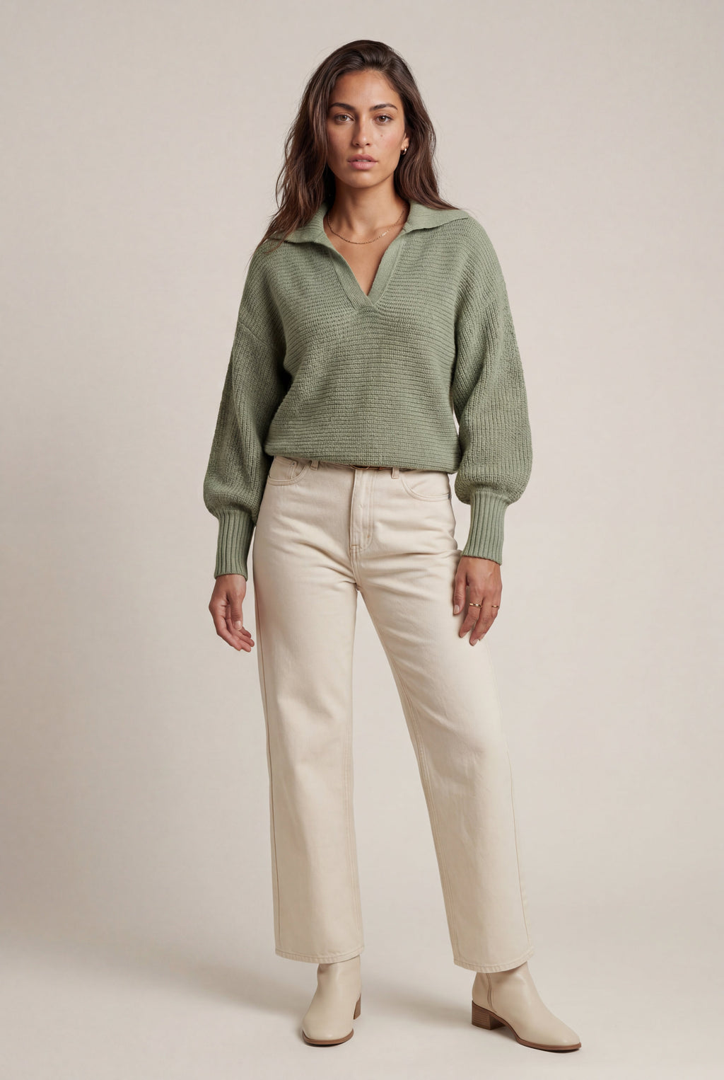 Zoyri | Collared Knit Sweater