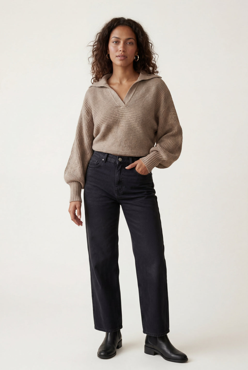 Zoyri | Collared Knit Sweater