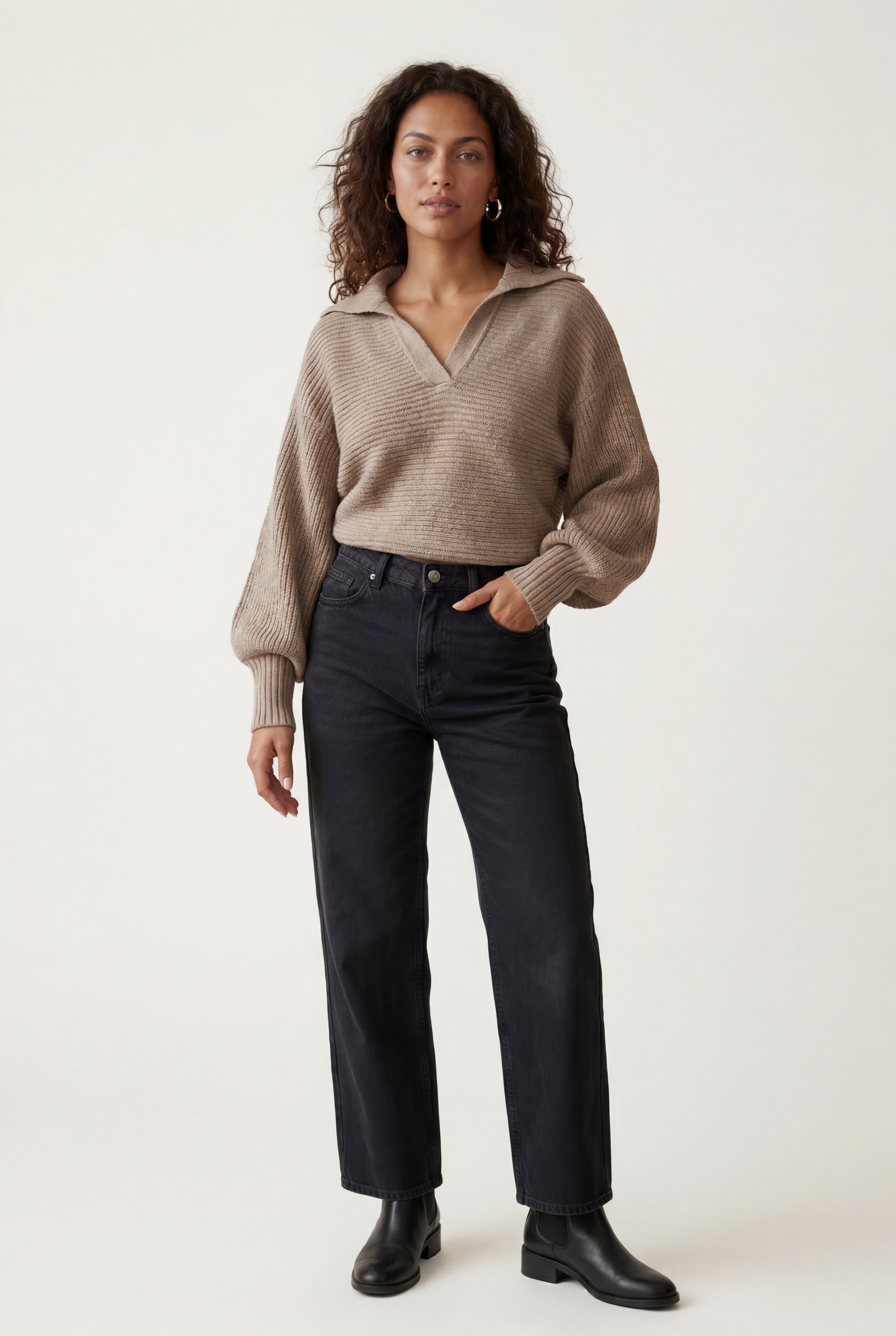 Zoyri | Collared Knit Sweater