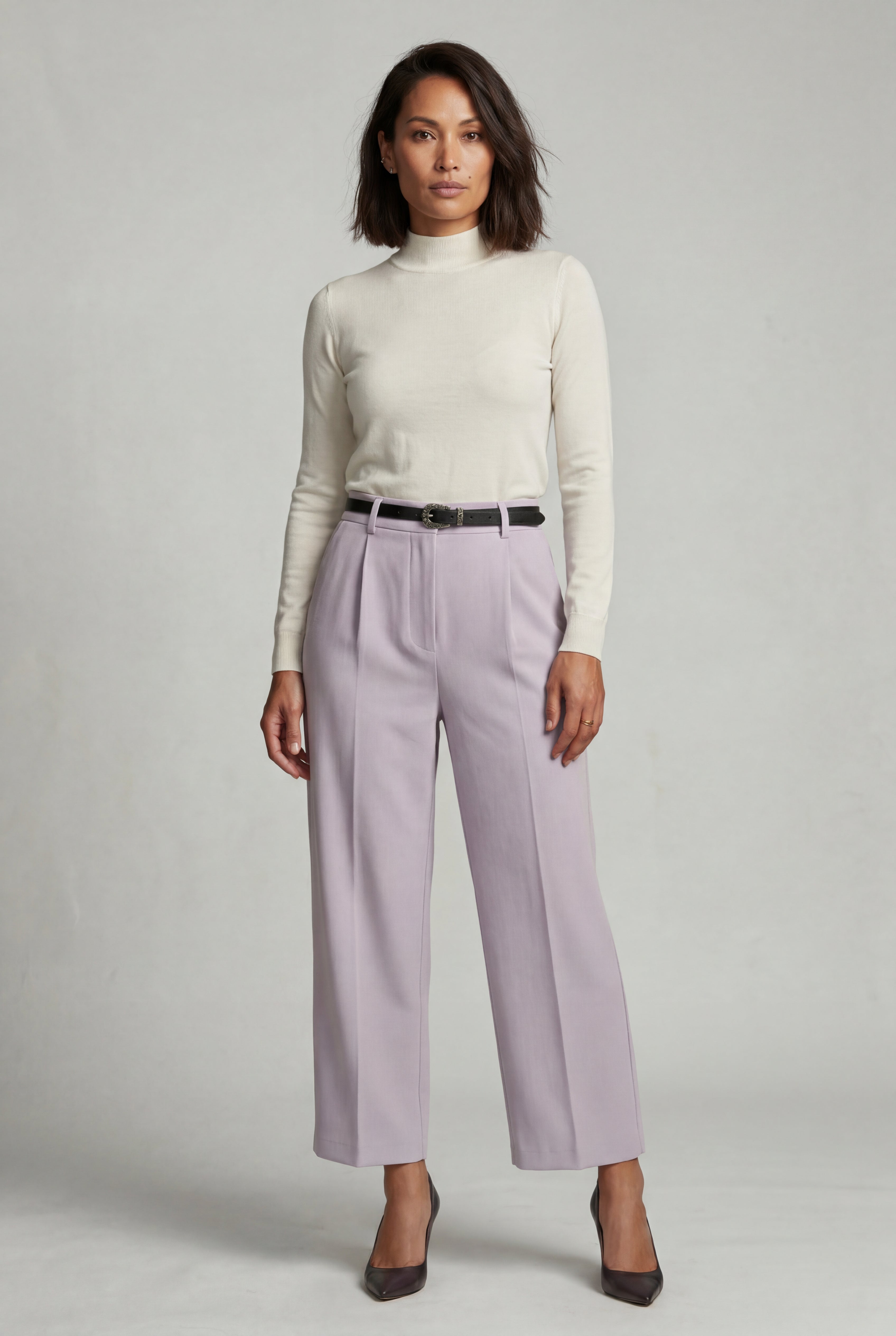 Zoyri | Belted Wide-Leg Trousers