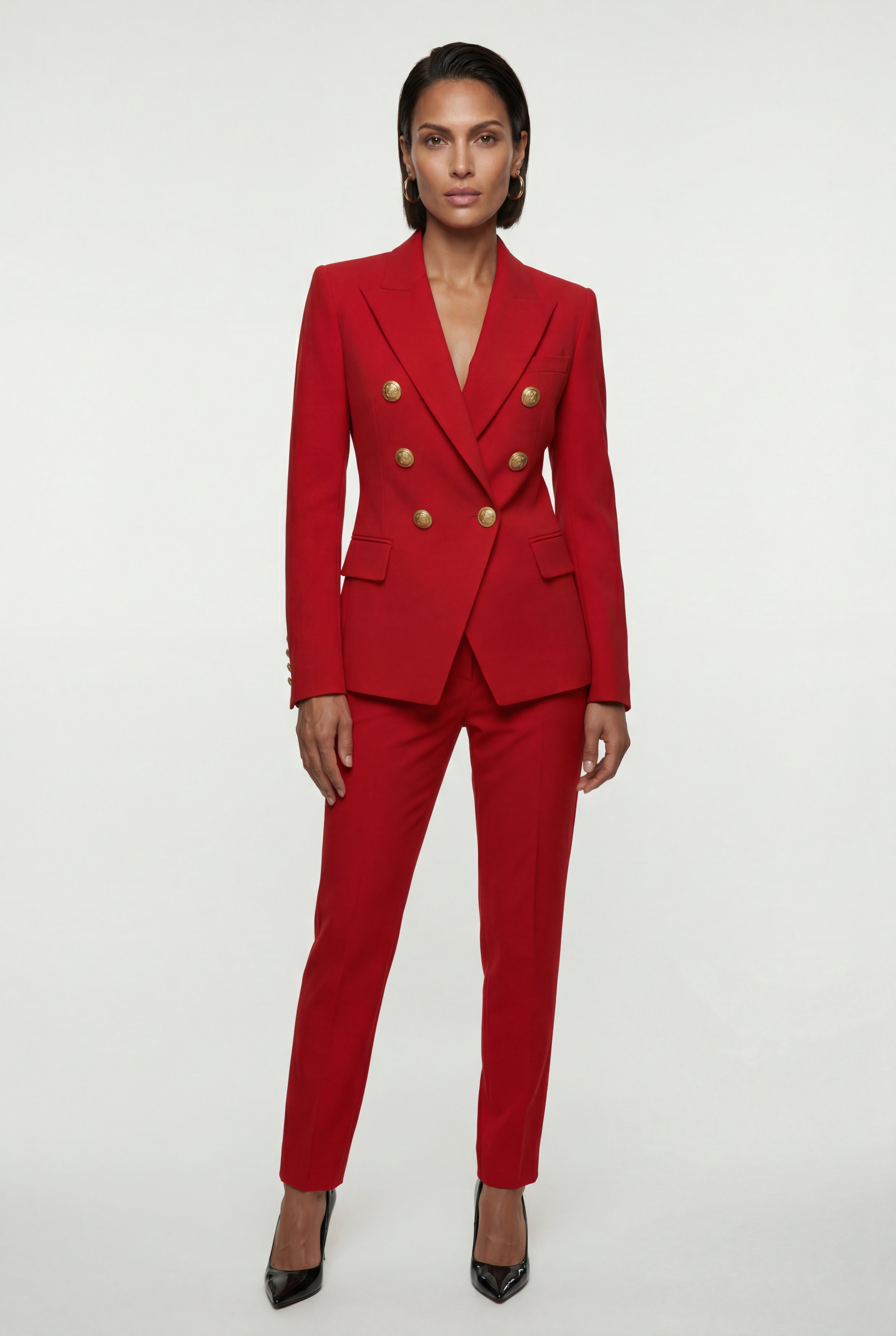 Zoyri | Tailored Gold Button Blazer