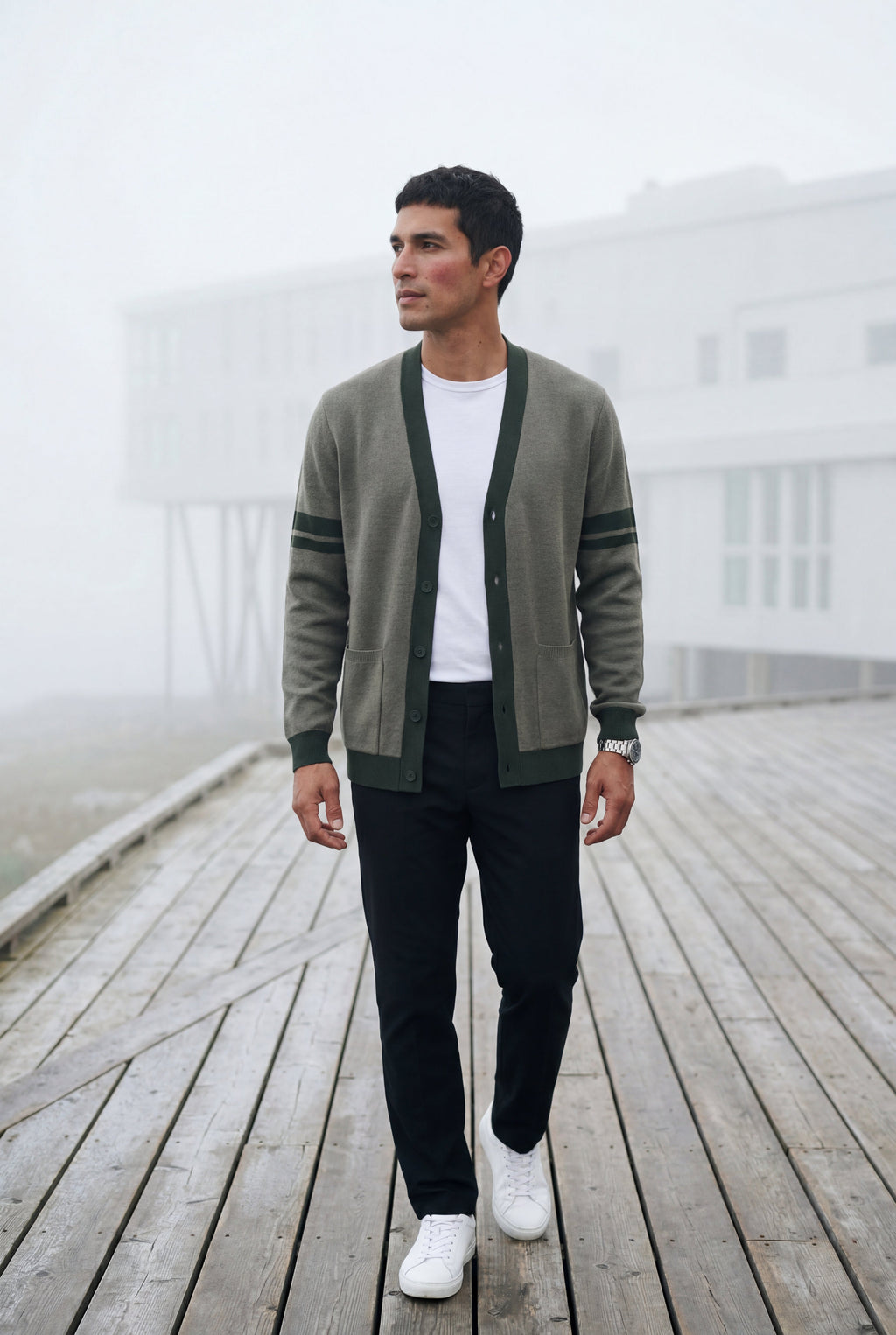 Zoyri | Stripe Sleeve Cardigan
