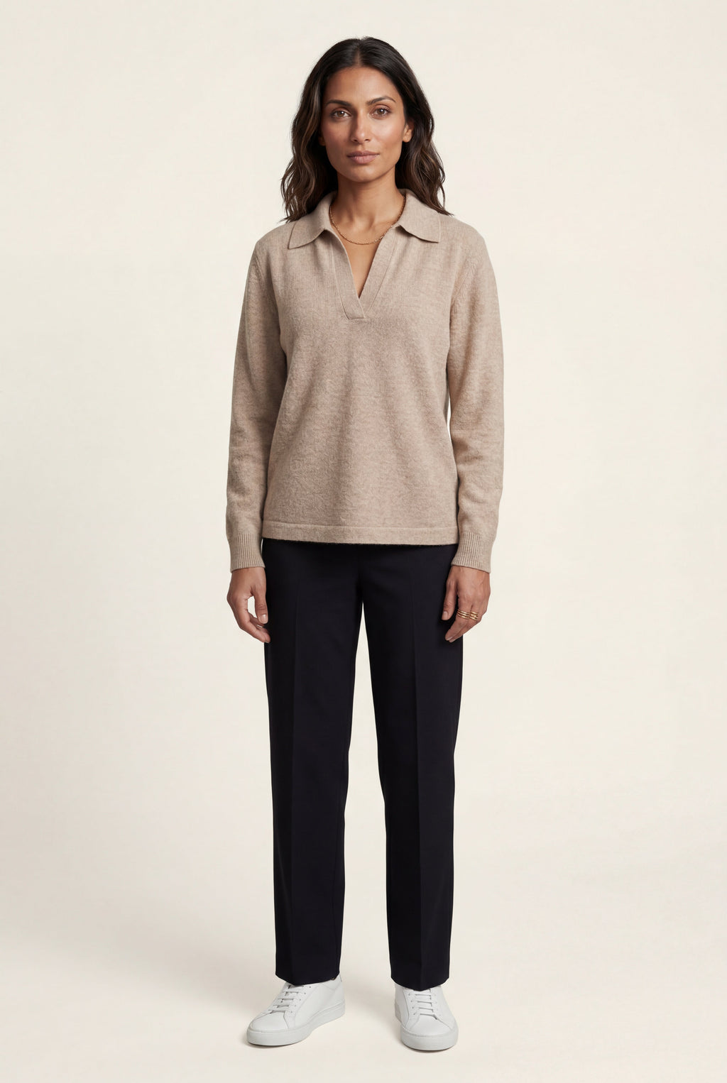 Zoyri | Open Collar Knit Sweater