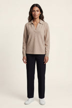 Zoyri | Open Collar Knit Sweater