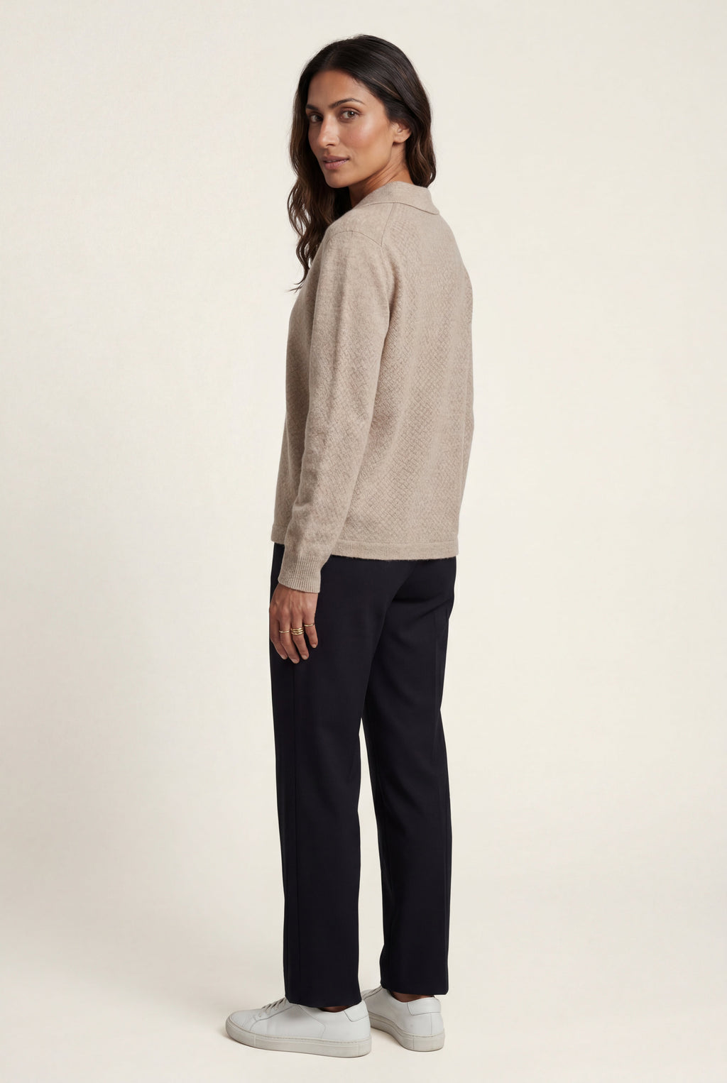 Zoyri | Open Collar Knit Sweater